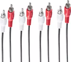 SHIVERPEAKS BS40112 4 kanalų RCA audio kabelis, 1,5 m, auksuoti kontaktai, juodas