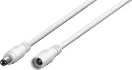 Wentronic Goobay DC prailginimo kabelis 3m baltas - 5,5 x 2,1mm DC cilindrinis kištukas į lizdą 76675