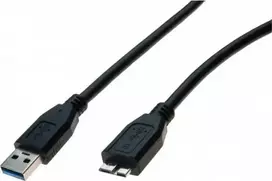 Exertis Connect USB 3.1 Gen 1 laidas, USB-A male to Micro-USB B male, 1 m, juodas 532473