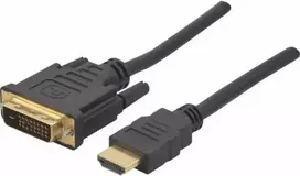 Exertis Connect HDMI į DVI-D vaizdo kabelio adapteris 2m juodas 127875