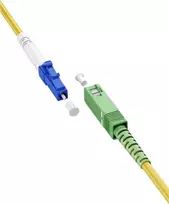 WENTRONIC Goobay 59651 OS2 vienmodis šviesolaidinis patch laidas SC/APC į LC/UPC, 5 m, geltonas, LSZH