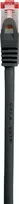 Renkforce RF-5469256 CAT 6 S/FTP tinklo kabelis, RJ45, 2 m, juodas, su apsauga nuo užkabinimo, auksuoti kontaktai, liepsnai atsparus
