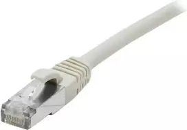EXERTIS CONNECT Cat 6A S/FTP tinklo kabelis, 0,5 m, pilkas, plonu įtempimo mažinimo apsaugu 858403