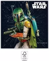Procos Star Wars dviejų sluoksnių popierinės servetėlės, 20 vnt., 33x33 cm, 93881