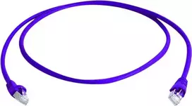 Telegärtner MP8 FS 500 CAT 6a S/FTP tinklo kabelis, RJ-45 vyriškas - RJ-45 vyriškas, 0,25 m, violetinės spalvos, su apsauga nuo užkabinimo, 10Gbps, 500 MHz L00000A0237