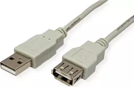 SECOMP STANDARD USB 2.0 prailginimo kabelis, Type A male į female, smėlinės spalvos, 0,8 m (S3111)