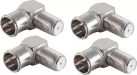 SHIVERPEAKS BS15-300514 5 vnt. F-Quick stačiakampis F tipo adapteris, nuo vyriško iki moteriško, 75 omų, nikeliuotas žalvaris