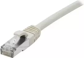 EXERTIS CONNECT Cat 6A S/FTP tinklo kabelis, 3 m, pilkas, LSZH, plonas įtempimo mažinimas, 10Gbps 858407