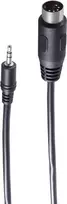 SHIVERPEAKS BS30822 Audio kabelis 1.5m 3.5mm į 5-Pin DIN vyriškas juodas