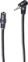 SHIVERPEAKS BASIC-S 2,5 mm kampinis jack į 3,5 mm jack audio prailginimo kabelis, 0,2 m, juodas BS30781