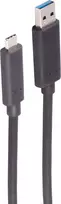 SHIVERPEAKS optinio pluošto USB-A į USB-C kabelis, USB 3.2 Gen 2, 10Gbps, 50 m, juodas BS30-39505