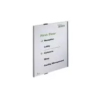DURABLE INFO SIGN A3 portretinis informacinis ženklas, sidabrinis aliuminis, anti-glare akrilas, tvirtinimas varžtais, 297 x 420 mm įdėklas 480823