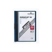 DURABLE DURACLIP 60 A4 dokumentų segtuvas su spaustuku, permatomas, 25 vnt. (220928)
