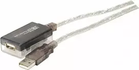 Exertis Connect 149213 USB 2.0 Type-A – Type-B laidas, 1,8 m, pilkas / permatomas