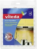 Vileda Dunstabzugshauben-Flachfilter 2er Pack 1446 – Zuschneidbarer Fettfilter für Dunstabzugshauben, 570 x 470 mm, Weiß