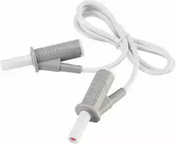 VOLTCRAFT MSB-501 itin lankstus saugos matavimo laidas [4 mm lamelinis kištukas - 4 mm lamelinis kištukas] 0,75 m Baltas 10 A (VC-8063515)