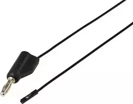 Voltcraft MSL-315 juodas matavimo laidas, 4 mm banana kištukas į 0,64 mm lizdą, 1 m, 1 A, 30 V AC/60 V DC VC-17182175