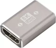 SpeaKa Professional SP-11301992 HDMI adapteris, moteriškas-moteriškas, 8K 60Hz, 4K 120Hz, aliuminis, pilkas