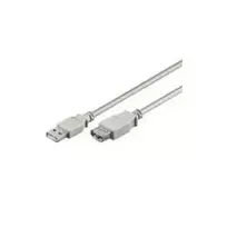 Wentronic Goobay USB 2.0 Hi-Speed prailginimo kabelis, pilkas, 3 m, Type A vyriškas į Type A moterišką 50961