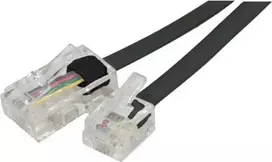 EXERTIS CONNECT telefono adapterio kabelis, RJ11 male į RJ45 male, juodas, 15 m EXC911734