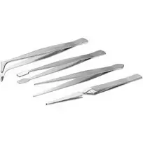 TECLINE Precision Tweezer Set, 4 dalių nerūdijančio plieno smulkiosios mechanikos pincetas (94921)