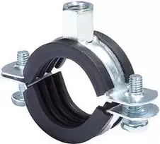 Fischer 91489 FRS vamzdžių spaustukas 74-78 mm M8/M10 su EPDM garso izoliacija, cinkuoto plieno, 25 vnt.