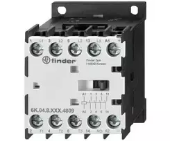 Finder 6K.04.8.230.4812 modulinis kontaktorius, 230 V AC ritė, 3 NO pagrindiniai kontaktai, 1 NO pagalbinis kontaktas, 25 A