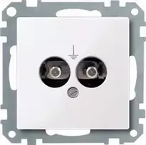 Merten 290425 Schuko lizdo įdėklas, poliarinė balta (RAL 9010), įleidžiamas, 16 A, 250 V, IP20, varžtiniai gnybtai, System M