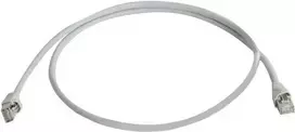 Telegärtner 100008945 RJ45 tinklo kabelis, CAT 5e F/UTP, 7,5 m, pilkas, atsparus ugniai, su apsaugine gofra