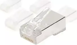 EXERTIS CONNECT ekranuotas RJ45 modulinis kištukas apvaliems kabeliams, STP, 8P8C, CAT 6, 100 vnt. 920870