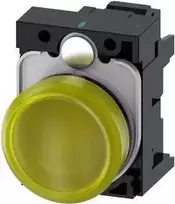 Siemens SIRIUS ACT 3SU1102-6AA30-3AA0 geltona LED signalinė lemputė, 24V AC/DC, 22mm