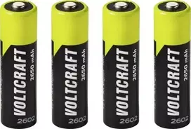VOLTCRAFT Mignon AA NiMH akumuliatorius 2650 mAh 1,2 V, paruoštas naudoti, 4 vnt. VC-17275465