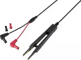 VOLTCRAFT MSL-503-2 Matavimo laidų rinkinys, 4 mm saugos kištukas – 4 mm saugos kištukas, 39 cm, 10 A, 1000 V, CAT III/IV, juodas/raudonas, 2 laidai VC-18654460