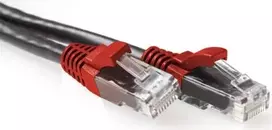 ACT juodas 1m U/UTP CAT6A krossoverinis tinklo kabelis su RJ45 jungtimis (IB6201)