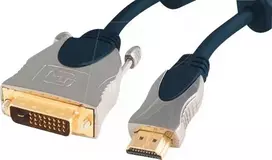 shiverpeaks SP77482 HDMI į DVI-D kabelis adapteris, 2 m, mėlynas ir chromuotas