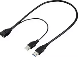 Renkforce USB 3.0 prailginimo kabelis USB-A male į USB-A female 0,5 m juodas RF-5719752