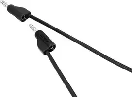 VOLTCRAFT MSB-100 juodas 1 m matavimo laidas su 4 mm bananų kištukais CAT III 1000V CAT IV 600V 19A VC-15443090