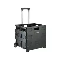 keeeper Olli sulankstomas pirkinių vežimėlis 65L juodas, keliamoji galia 35 kg