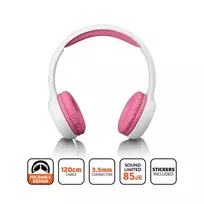 Lenco HP-010BU laidinės ant ausų uždedamos ausinės vaikams, rožinės spalvos, garso ribojimas 85 dB, 3,5 mm lizdas, 1,2 m laidas A004977