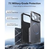 ESR Cyber Tough Kickstand MagSafe Case for iPhone 18 Pro / 17 Pro - Gray