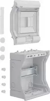 Hager VE106D paviršinio montavimo mažasis skirstomasis skydas, 6 moduliniai vienetai, 1 eilė, IP30, baltas