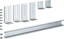Hager universN 2 laukų DIN bėgelis UZ02B3, plieninis, 35 mm pločio, 15 mm aukščio, DIN EN 60715