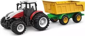 AMEWI RC traktorius su pakreipiamu priekabu 1:24 mastelio 2.4GHz 6 kanalų Li-Ion 500mAh