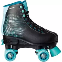 MUUWMI Rollschuh Disco 31-34 dydžio riedučiai, turkio/ juodos spalvos