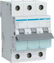 Hager MBN313 13A 3 polių B charakteristikos automatinis jungiklis, 6kA, 3 modulių
