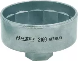 HAZET 2169-6 alyvos filtro raktas 76 mm, 14 taškų, puodelio tipo, 3/8 colio pavara