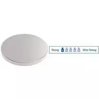 MAUL savaiminio klijavimo neodimio magneto diskas, 10 mm skersmens, 1 mm storio, nikeliuotas, 0,5 kg laikymo jėgos, 1 vnt. 6167196