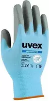 Uvex phynomic C3 apsauginės pirštinės, 8 dydis (M), pilkos/antracito, pjovimo atsparumas C lygio, Aqua-Polymer putų danga 6008008