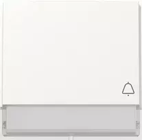 Gira TX44 dangtelis su varpelio ir šviesos simboliais, pure white silk matte 367366