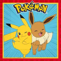 Procos Pokemon dviejų sluoksnių popierinės servetėlės, 20 vnt., 33 x 33 cm, įvairiaspalvės 98393